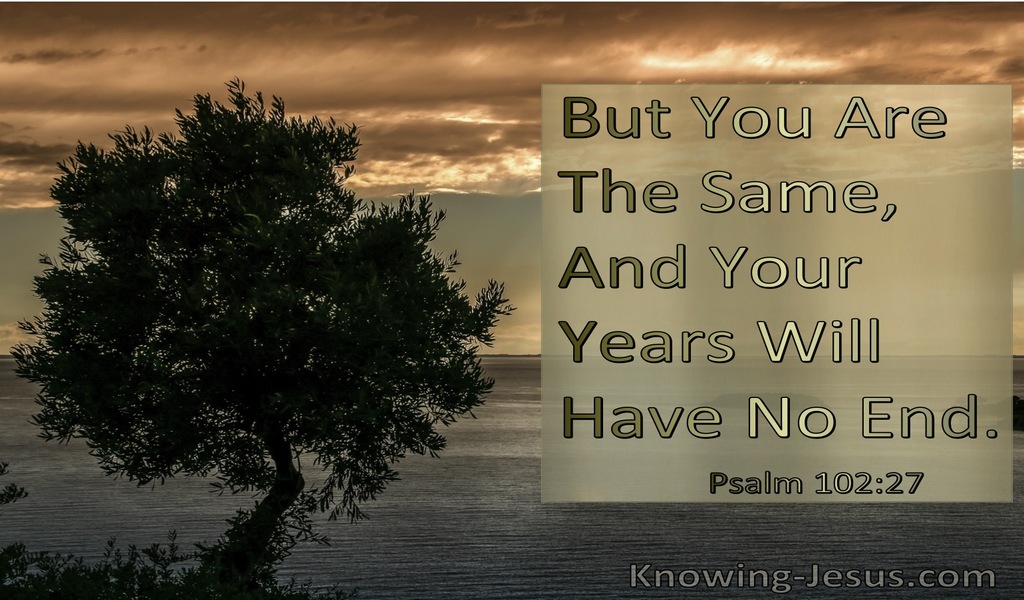 Psalm 102:27 You Are The Same And Your Years Never End (sage)